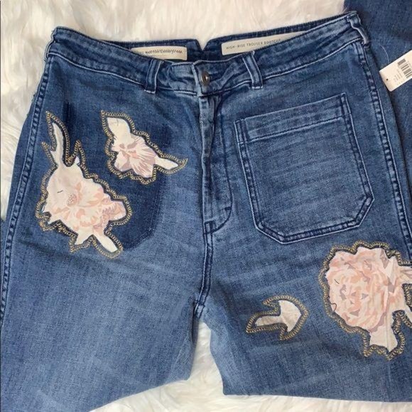 NWT Anthropologie Pilcro High-Rise Patchwork Jeans - Picture 6 of 11